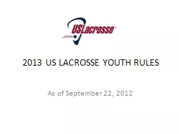 2013 US LACROSSE YOUTH RULES