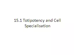 15.1 Totipotency and Cell