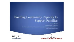 Building Community Capacity to Support Families