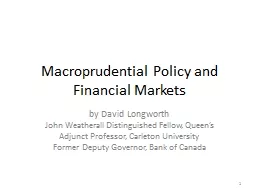 Macroprudential Policy and Financial Markets