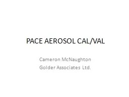PACE AEROSOL CAL/VAL