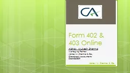 Form 402 & 403 Online