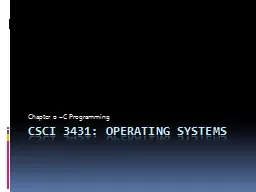 CSCI 3431: Operating Systems