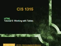 CIS 1315