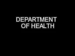 DEPARTMENT OF HEALTH