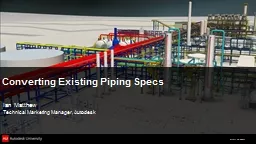 Converting Existing Piping Specs