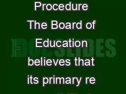 BB a Bylaws of the Board Governance Standard and Censure Policy and Procedure The Board