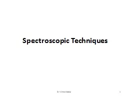 Spectroscopic Techniques