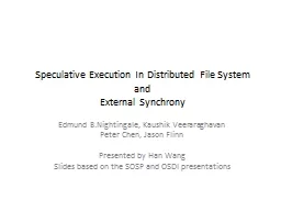 Speculative Execution In Distributed File System