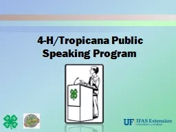 4-H/Tropicana Public Speaking Program