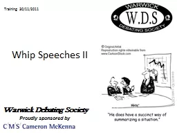 Whip Speeches