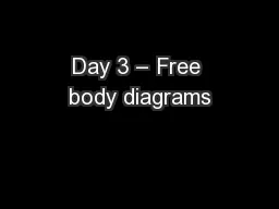 Day 3 – Free body diagrams