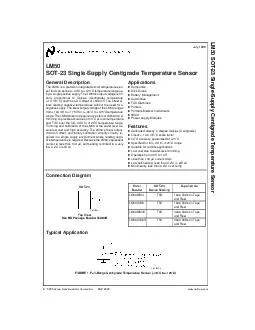 LM SOT SingleSupply Centigrade Temperature Sensor General Description The LM is a precision