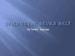 Spies ON THE  DEVILS  BELT