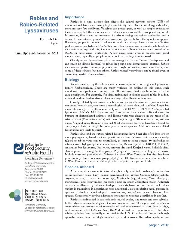 Lyssaviruses