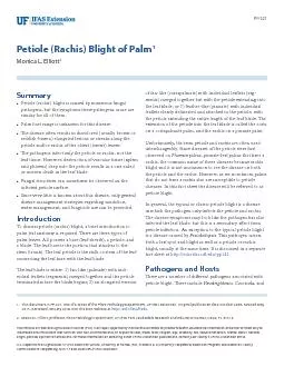 Petiole (Rachis) Blight of Palm
