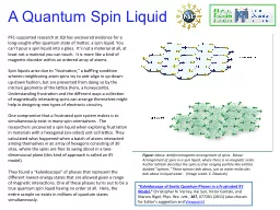 A Quantum Spin Liquid