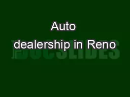 Auto dealership in Reno