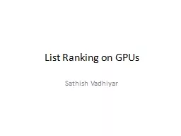 List Ranking on GPUs