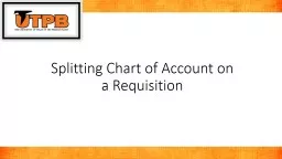 Splitting Chart of Account on a Requisition