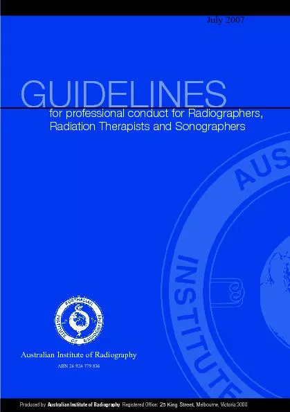 Guidelines for professional conduct forAccreditation Registry (ASAR).T