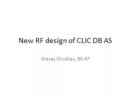 New RF design of CLIC DB AS