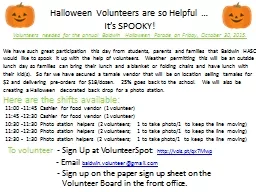 Halloween Volunteers are so Helpful