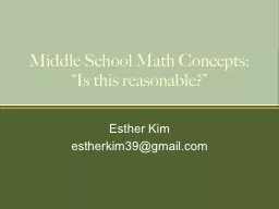 Middle School Math Concepts: