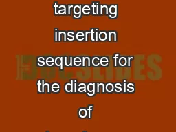 Polymerase chain reaction targeting insertion sequence for the diagnosis of extrapulmonary