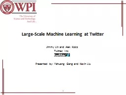 1 Large-Scale Machine Learning at Twitter
