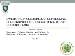 EVALUATING PROCEDURAL JUSTICE IN REGIONAL PLANNING PROCESS: