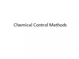 Chemical Control Methods