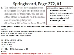 Springboard, Page 272, #1