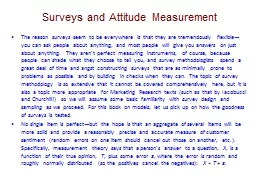 Surveys and Attitude Measurement