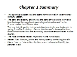 Chapter 1 Summary