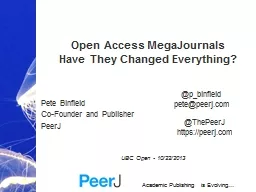 Open Access MegaJournals