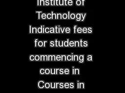 Challenger Institute of Technology Indicative fees for students commencing a course in