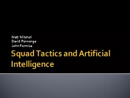 Squad Tactics and Artificial Intelligence