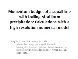 Momentum budget of a squall line with trailing