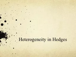 Heterogeneity in Hedges