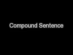 Compound Sentence