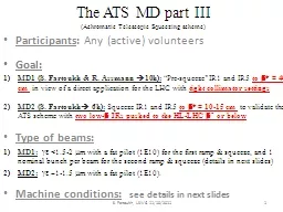 The ATS MD part III