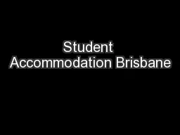 Student Accommodation Brisbane