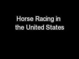 Horse Racing in the United States
