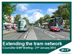 Extending the tram network