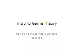 Intro to Game Theory