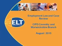 Employment Law and Case Review