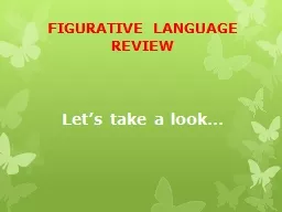 FIGURATIVE LANGUAGE REVIEW