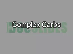 Complex Carbs