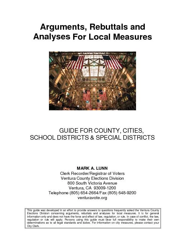 Arguments, Rebuttals and AnalysesFor Local Measures